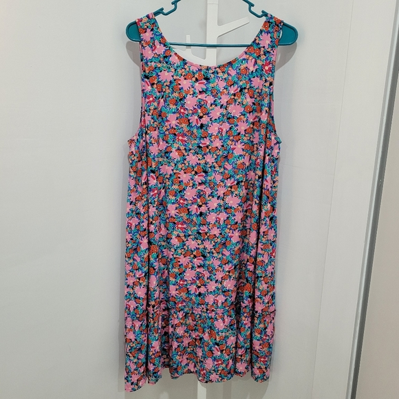 LOFT Daisy Tie Back Flounce Dress - Picture 5 of 10